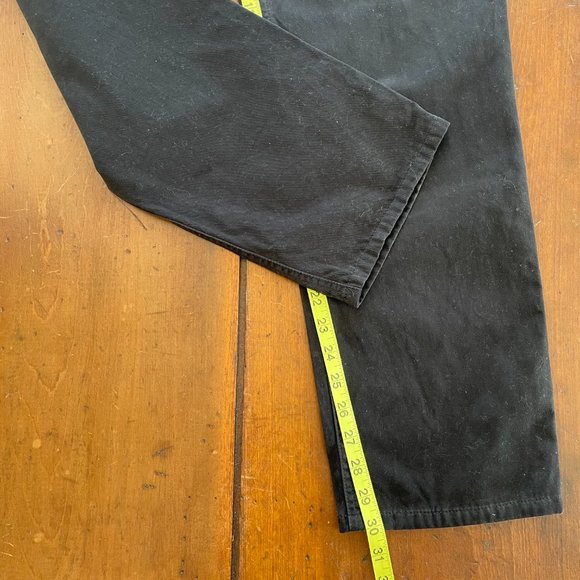 Lauren Slacks Black Cotton Straight Leg Sz 12 - Picture 10 of 11